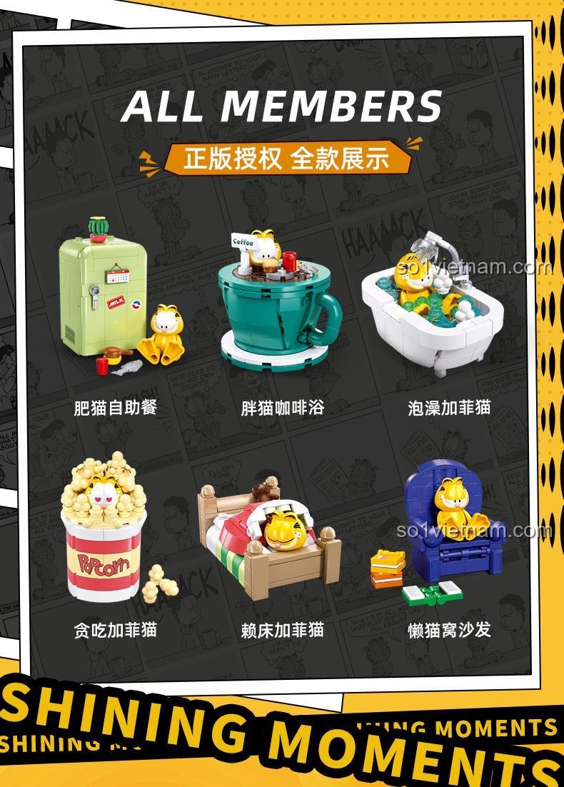 Mẫu C: Bồn tắm Garfield từ bộ lắp ghép Sluban M38-B1221