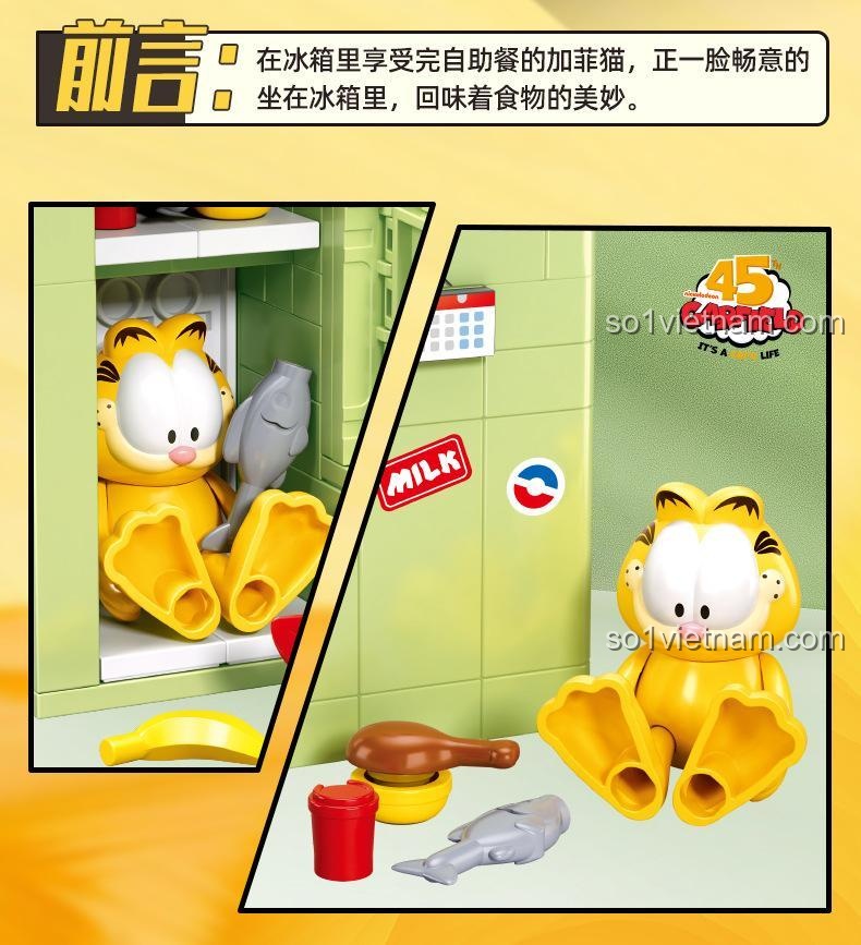 Mẫu E: Giường Garfield từ bộ lắp ghép Sluban M38-B1221