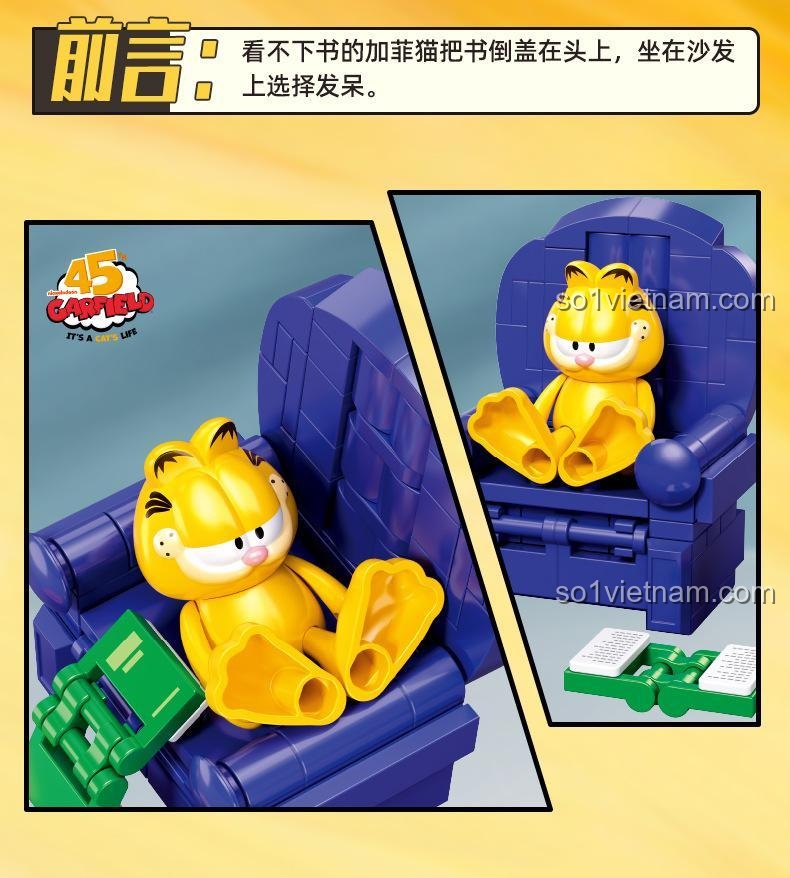 Poster quảng cáo bộ lắp ghép Garfield Sluban M38-B1221