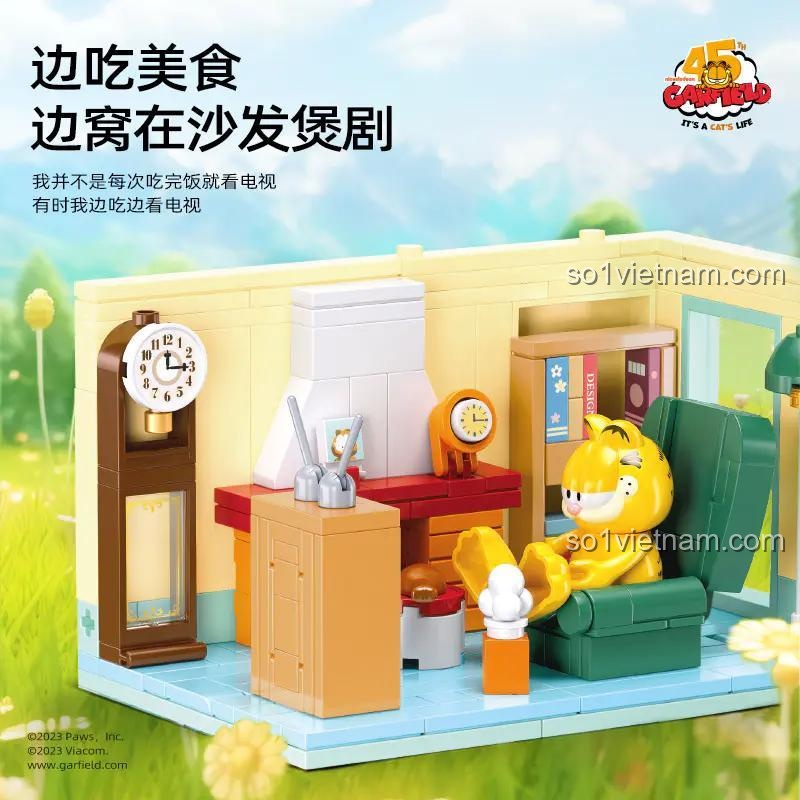Mô hình Garfield Sluban M38-B1226 với chú thích