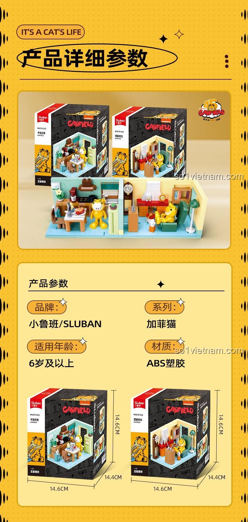 Mô tả chi tiết Sluban M38-B1226 Garfield 4