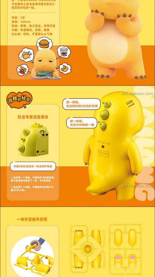 Rồng Sữa Nailong Sluban M38-B1230 sách Sluban M38B1230 Nailong biết nói