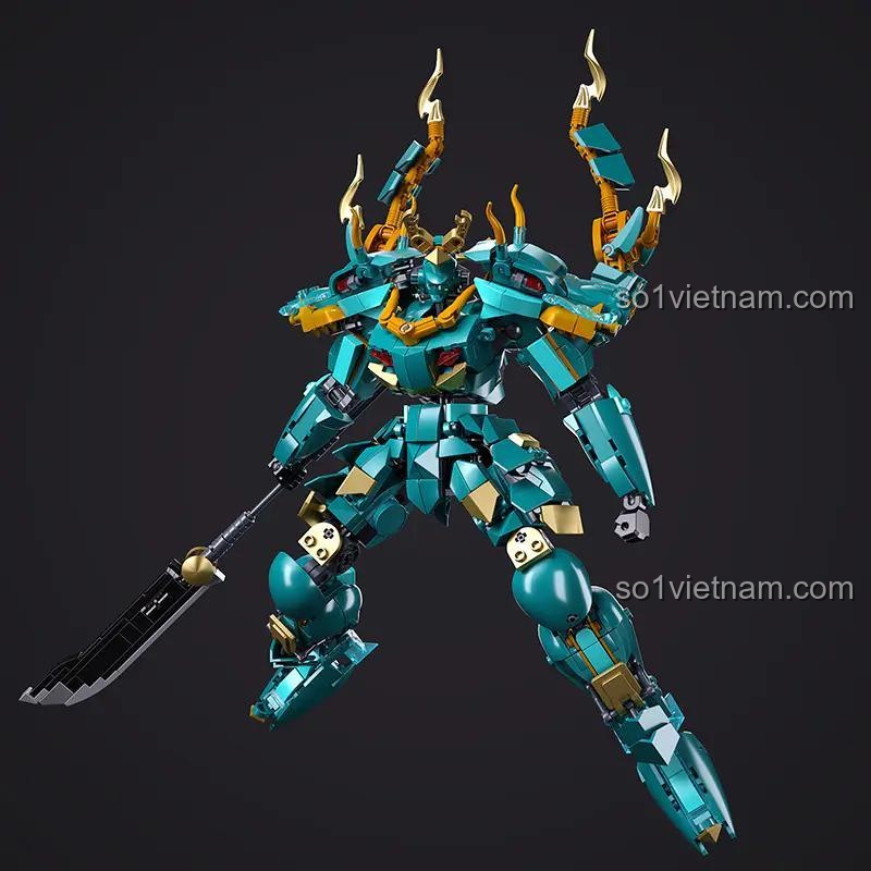 Mô hình Thanh Long Cơ Giáp Sluban M38B1235, đồ chơi lắp ráp Robot Thanh Long B1235 cho bé trai 6 tuổi