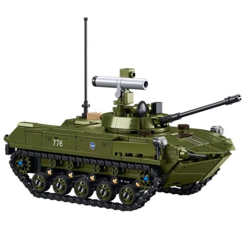 Xe Tăng BMD-2S AFV Sluban M38-B1250, bộ đồ chơi lắp ráp quân sự cho bé trai 6 tuổi, tỉ lệ 1:35, 530 mảnh ghép, màu xanh lá