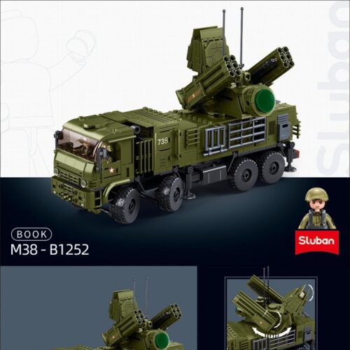 Sách Hướng Dẫn Lắp Ráp Xe Tăng Tự Hành Tấn Công Phòng Không S1S Sluban M38-B1252 - Sách Sluban 252 Xe Tăng Tự Hành Tấn Công Phòng Không S1S