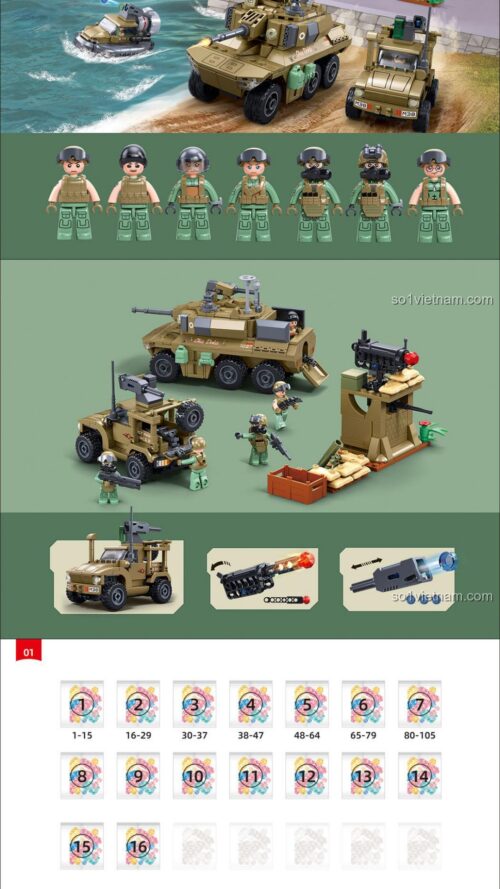 Hướng Dẫn Lắp Ráp Sluban M38-B1254 Xe trinh sát bọc thép EBRC 'Báo đốm' PDF Gốc