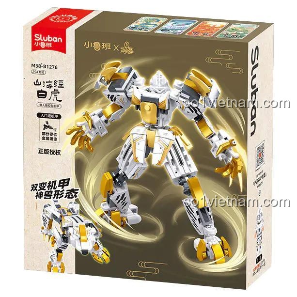hộp bộ lắp ghép Cơ Giáp Sơn Hải Kinh Sluban M38-B1276, đồ chơi mô hình Bạch Hổ cho bé trai 6 tuổi, giá tiết kiệm