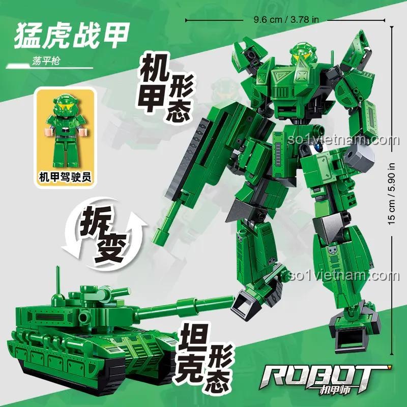 Mô hình Robot Mecha Hổ và Xe tăng Sluban M38-B1279