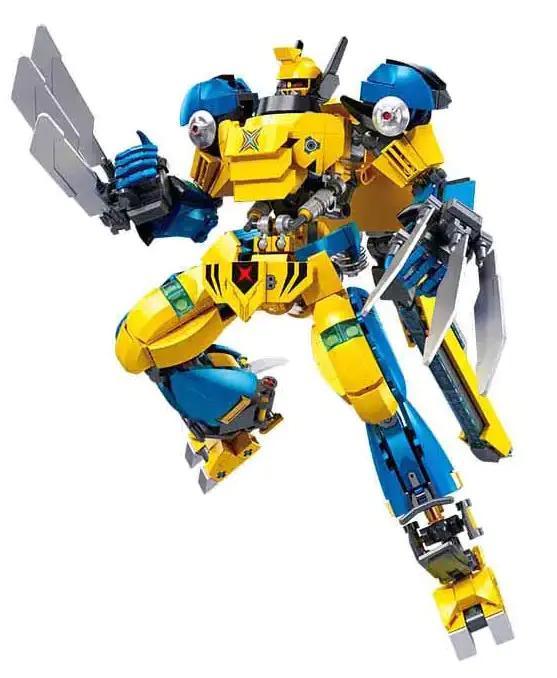 Mô hình đồ chơi lắp ráp Sluban M38-B1298 Robot Người Sói trong tư thế chiến đấu, bộ đồ chơi cho con trai 15 tuổi.