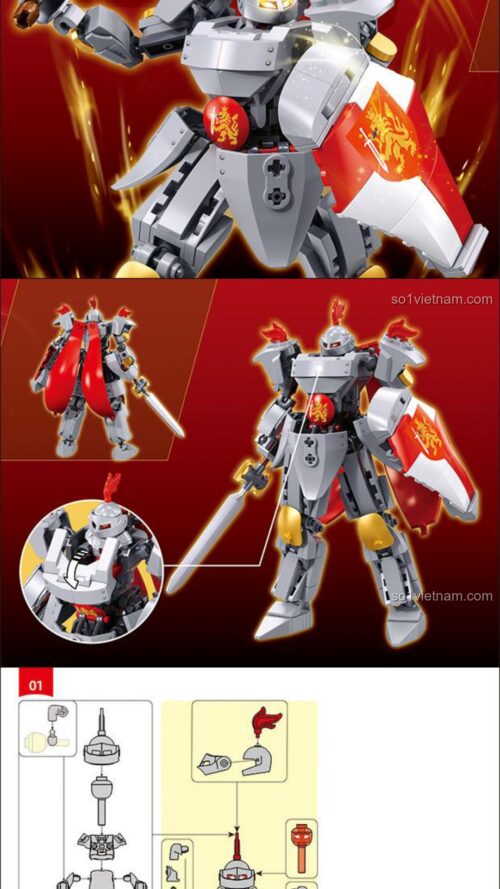 Mecha Hiệp Sĩ Sluban M38-B1309 Hướng Dẫn Lắp Ghép PDF