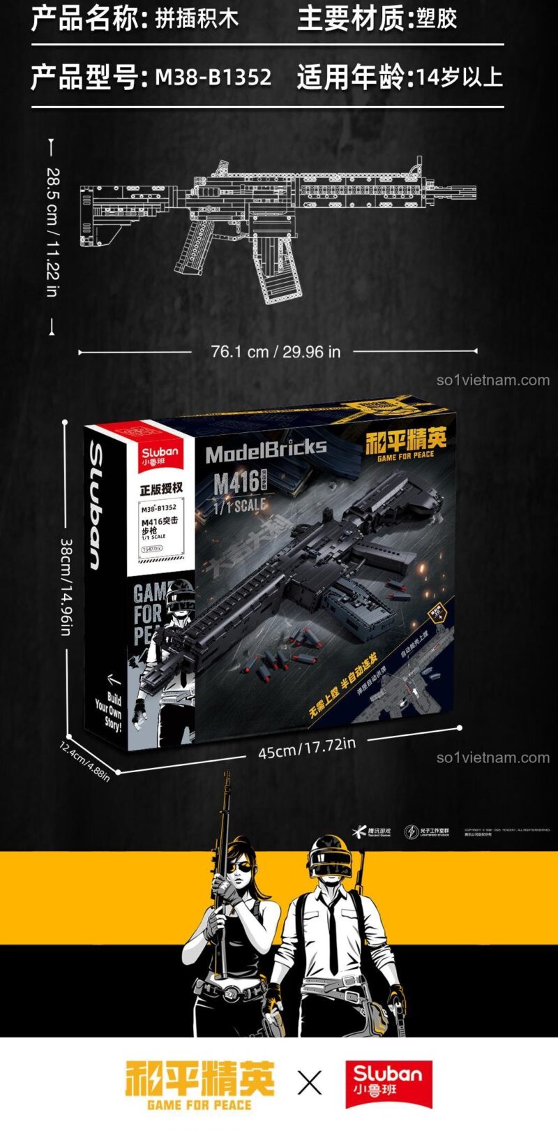 Đạn xốp an toàn của Mô hình súng M416 M38-B1352, thiết kế đầu tròn, đảm bảo an toàn khi chơi cho con trai 14 tuổi