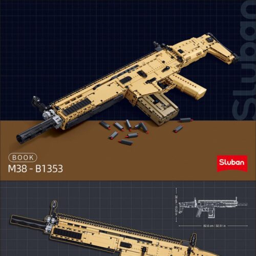 Súng trường tấn công SCAR-L trong Hòa Bình Tinh Anh Sluban M38-B1353 Hướng dẫn lắp ráp Sluban M38 B1353 Mô hình súng SCAR-L