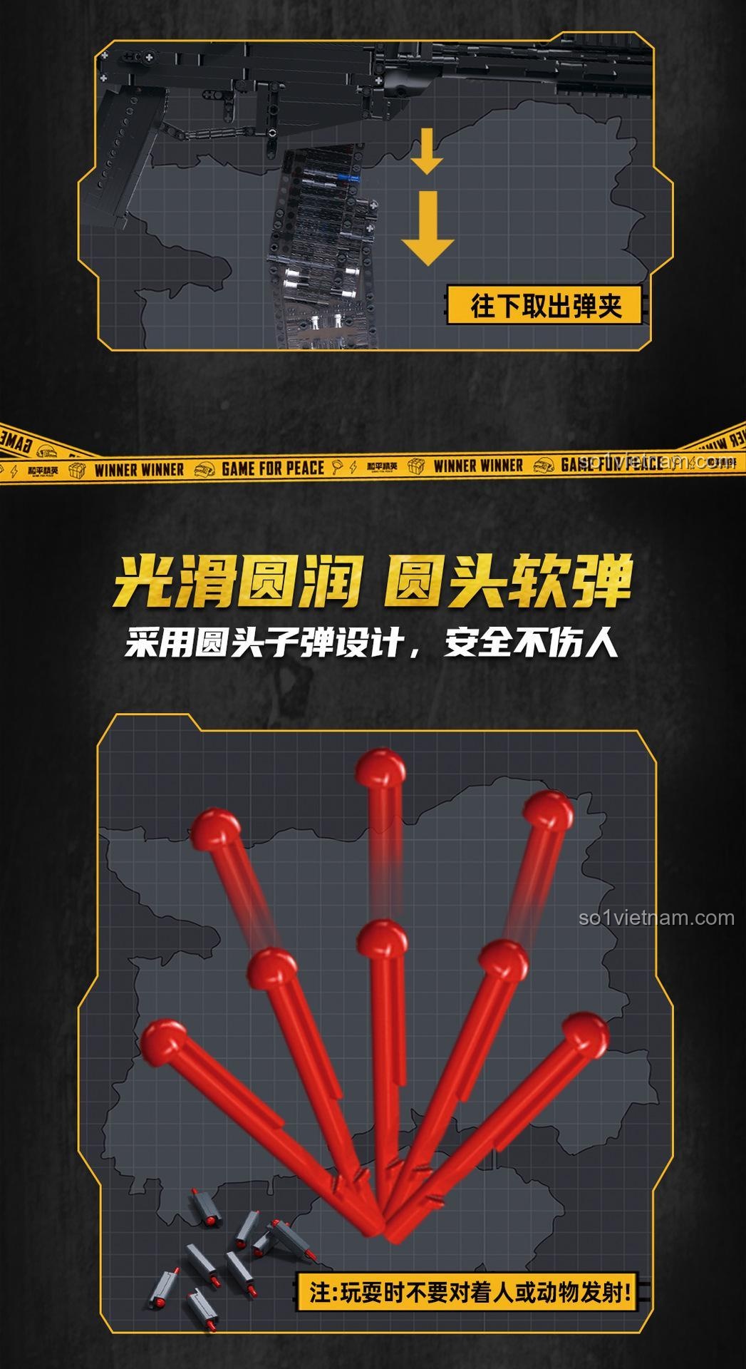Cơ chế nạp đạn của súng lắp ráp M38-B1355, đồ chơi mô hình Súng G36C Game For Peace, Súng trường tấn công G36C Sluban, cho con trai 14 tuổi, giá tốt.