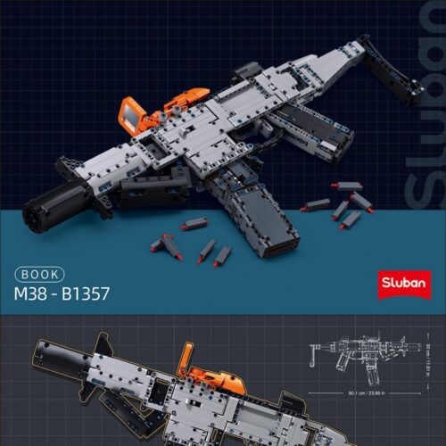 Súng tiểu liên SMG-45DS trong game Hòa Bình Tinh Anh Sluban M38-B1357 hướng dẫn lắp ghép Sluban 1357 Súng tiểu liên Hòa Bình Tinh Anh