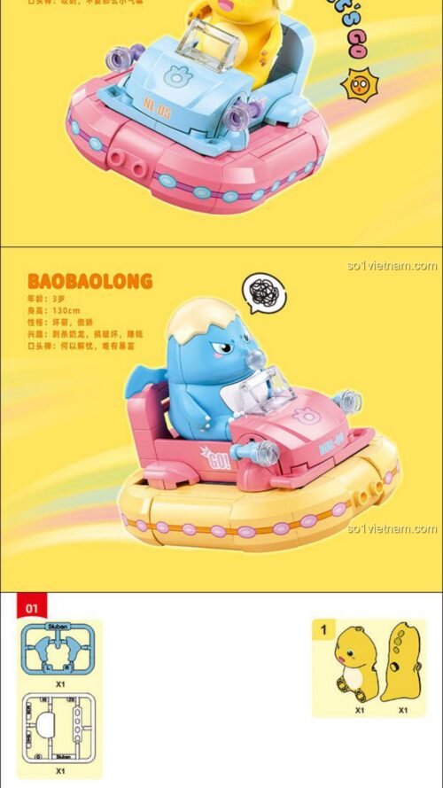 Xe Đụng Nai Long Sluban M38-B1510 Hướng dẫn lắp ghép Sluban M38B1510 Mô Hình Xe Đụng Nai Long