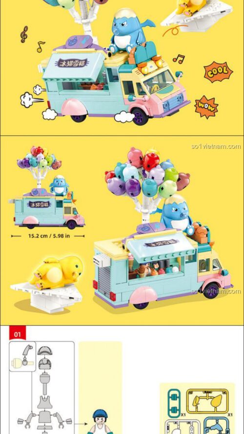 Xe Kem Nai Long Sluban M38-B1515 Hướng Dẫn Lắp Ghép Sluban M38 B1515 Xe Kem Nai Long