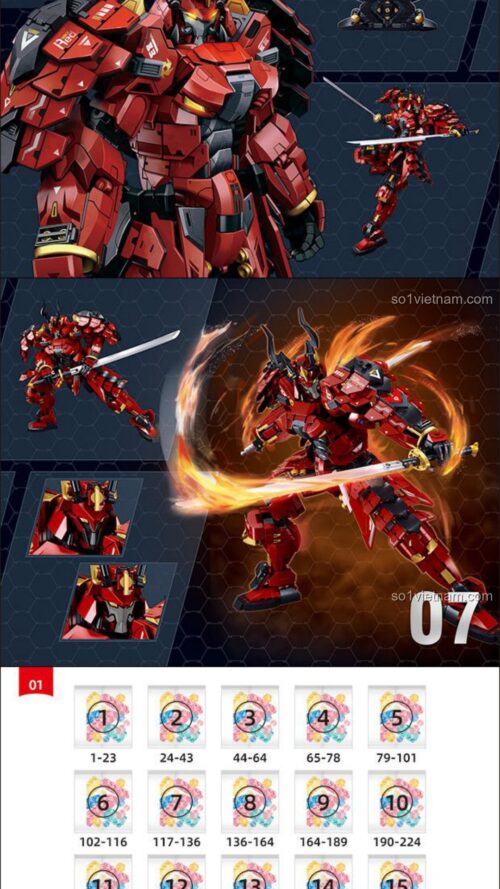 Hướng Dẫn Lắp Ghép Sluban M38B1183 Cơ Giáp Sĩ Kai Robot Chiến Đấu Giáp Sĩ Kai - Sách Sluban M38 B1183 Robot Mecha Giáp Sĩ Kai