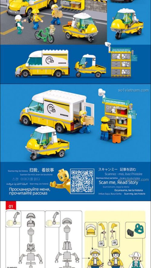 Hướng Dẫn Lắp Ghép Sluban M38B1290 Hệ Thống Chuyển Phát Nhanh PDF Gốc Chất Lượng Cao