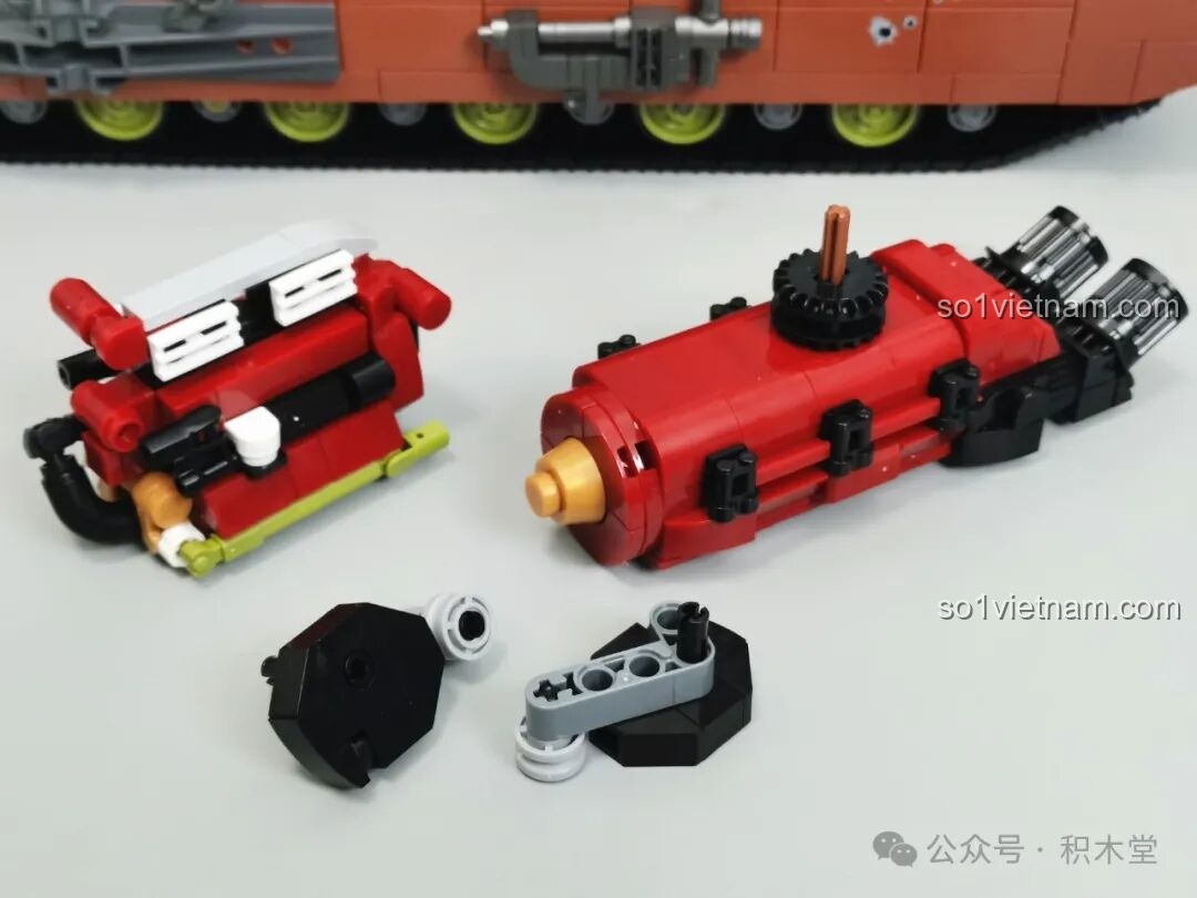 So sánh kích thước xe tăng Maus 12GO 98002 với các mẫu xe tăng Đức khác từ chính diện.