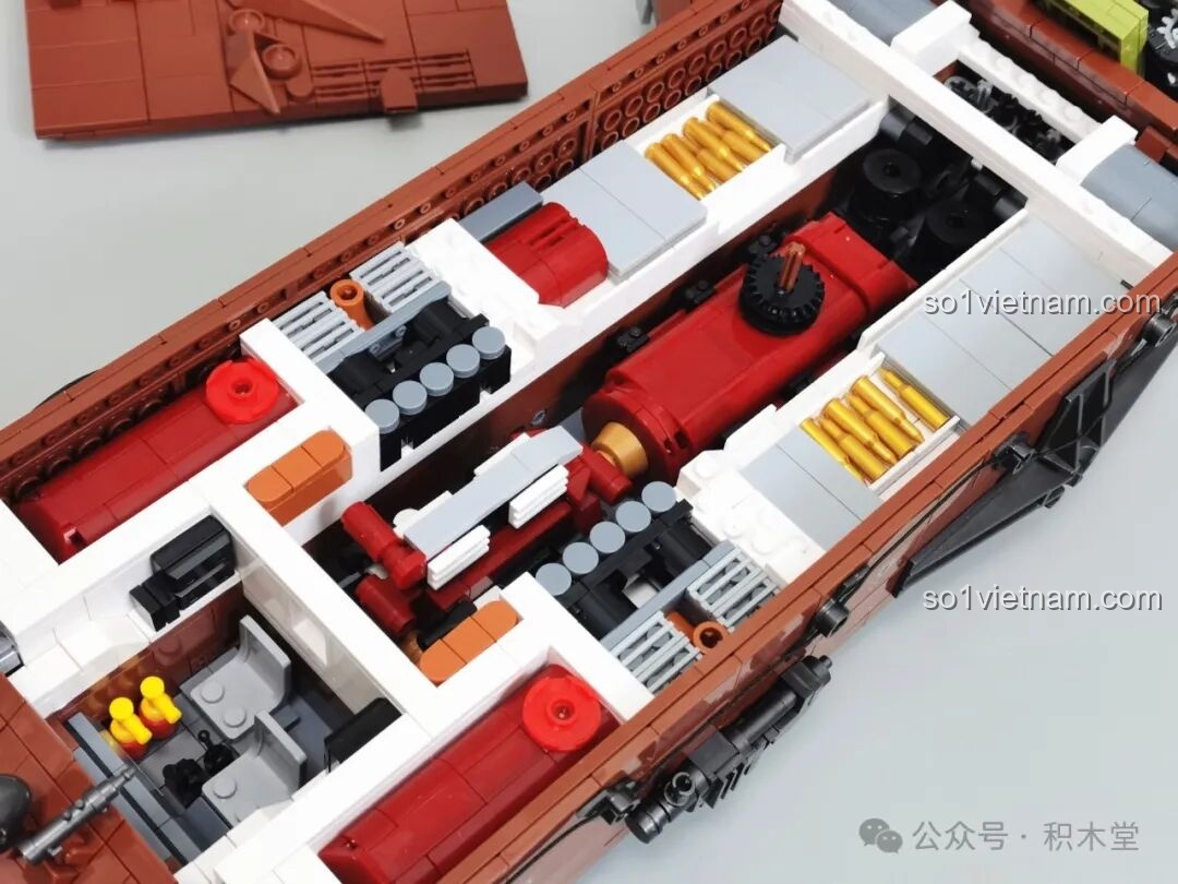 So sánh kích thước xe tăng Maus 12GO 98002 với các mẫu xe tăng Đức khác từ một góc nhìn khác.