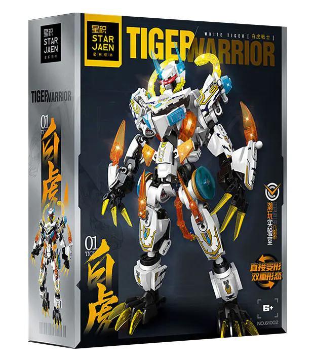 STAR JAEN 61002 Chiến Binh Hổ Trắng Robot Biến Hình 2 Dạng Cho Bé Trai 6 Tuổi
