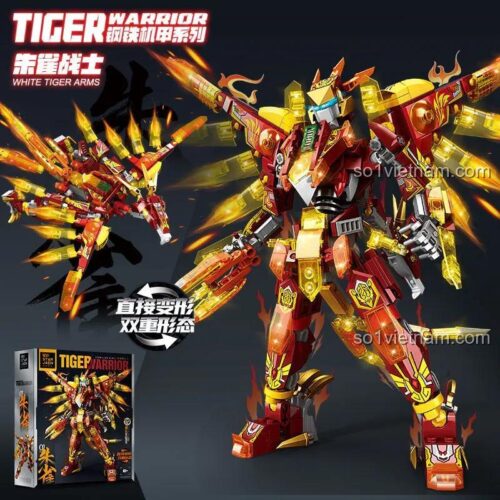Robot Chu Tước Star Jaen 61003 dạng máy bay, bộ lắp ghép robot biến hình, đồ chơi robot cho bé trai 6 tuổi, 511 mảnh ghép, giá tốt