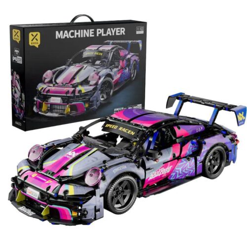 Bộ lắp ghép xe đua Porsche 911 66624 Cyberpunk điều khiển từ xa tỉ lệ 1:10, Đồ chơi kỹ thuật cho bé trai 6 tuổi, Mô hình xe Porsche 911 Cyberpunk có đèn LED, Kích thước lớn, Tốc độ Cyberpunk, Giá tốt