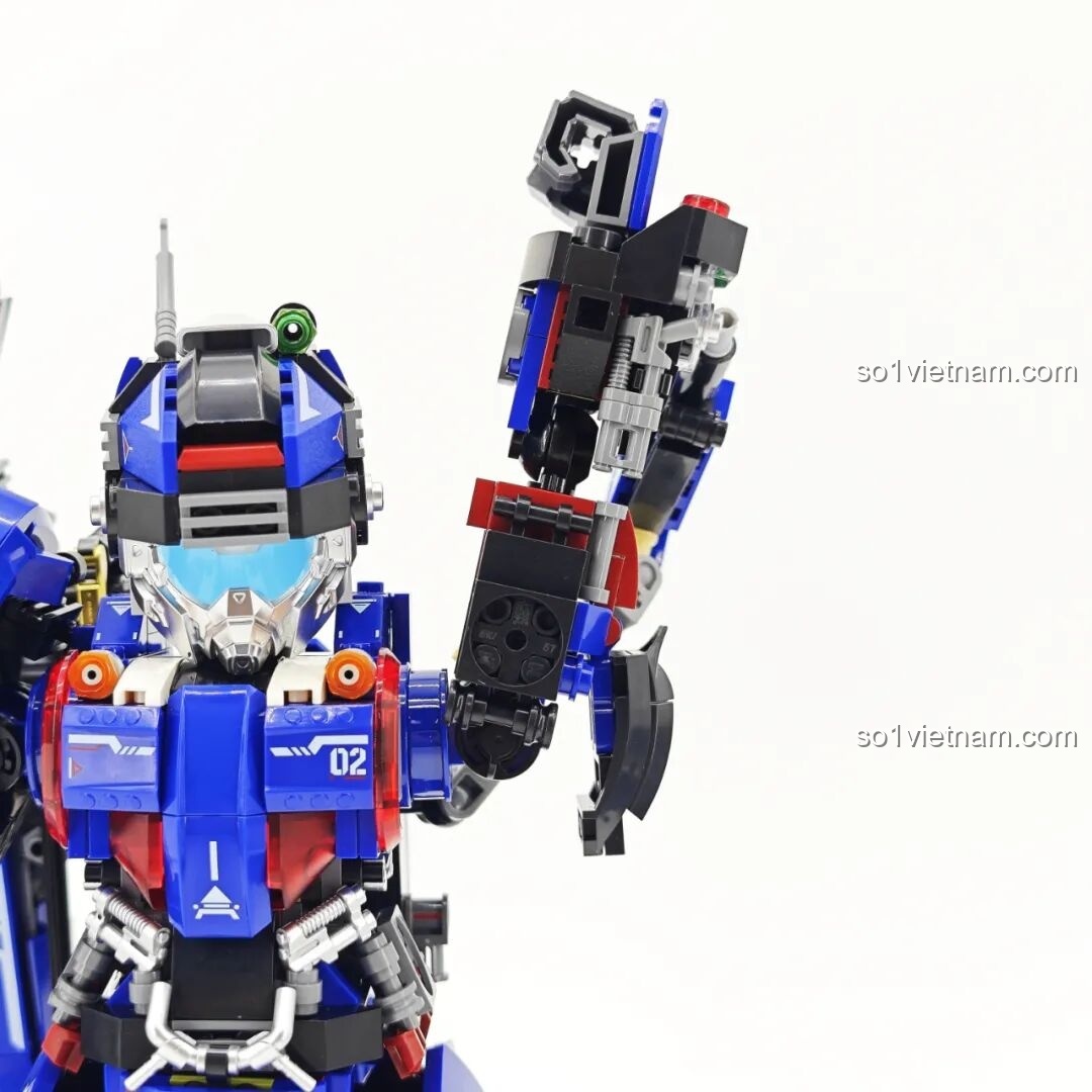 Khẩu súng bắn tỉa khổng lồ của Keeppley 23102 Robot Xạ Thủ Thần Súng, chi tiết ống ngắm.