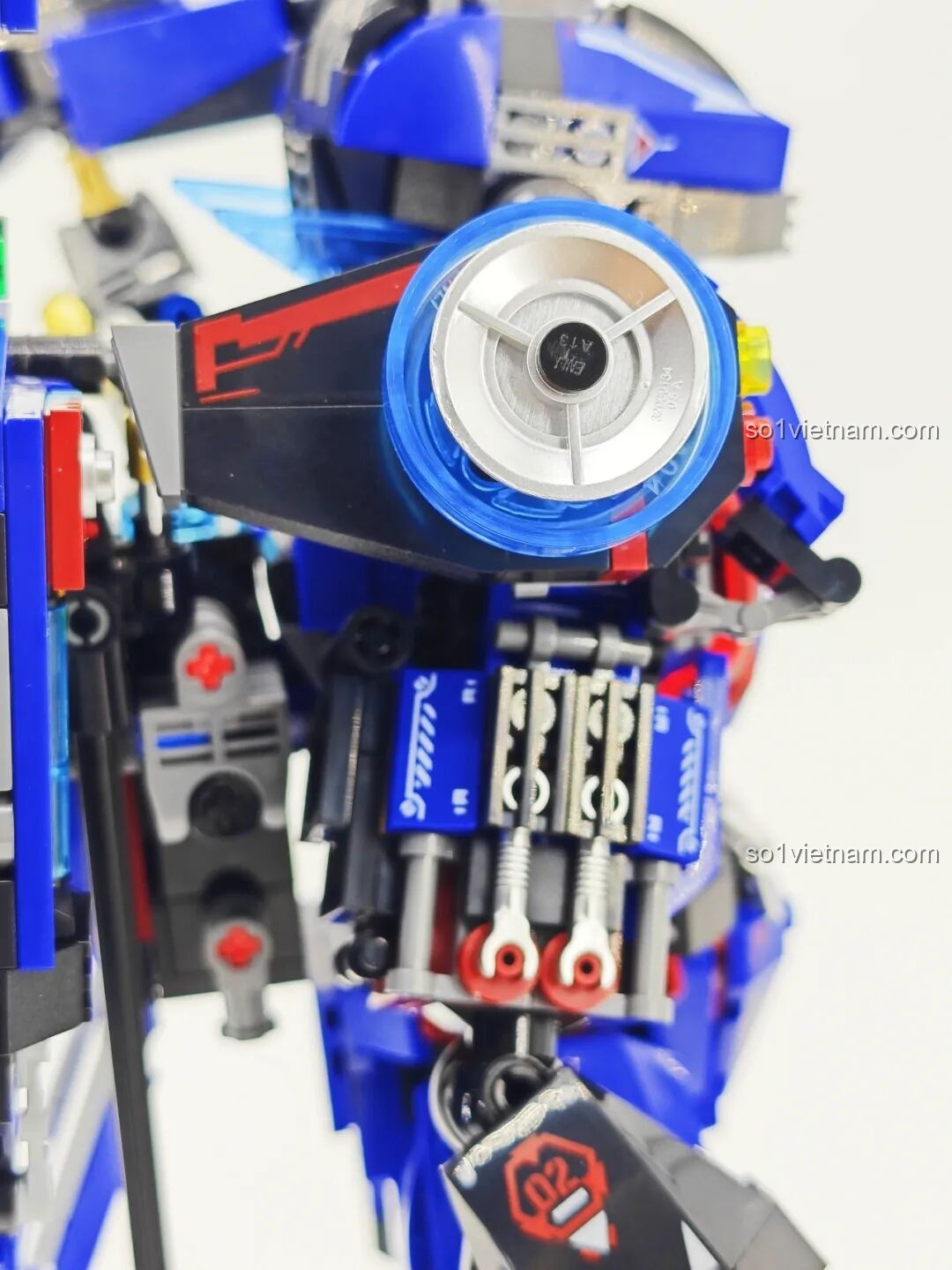 Súng bắn tỉa của Keeppley 23102 Robot Xạ Thủ Thần Súng nhìn nghiêng, chi tiết thân súng.