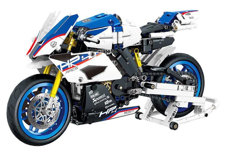 Bộ lắp ghép Mô tô BMW HP4 SX 9075, đồ chơi mô hình Xe mô tô BMW HP4, 721 mảnh ghép, hệ thống treo độc lập, cho bé trai 14 tuổi, giá tốt