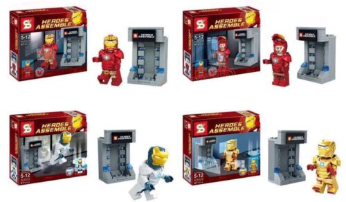 Bộ lắp ghép SY SY213 Bộ 8 Minifigure Người Sắt Iron Man, đồ chơi mô hình chất lượng cao cho con trai 5 tuổi, giá tốt.