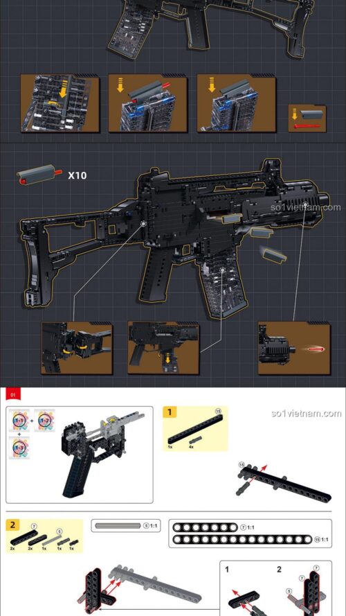 Mô hình súng G36C Sluban M38-B1355 - Súng G36C Game For Peace Sluban M38-B1355