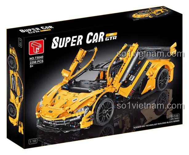 Mô hình Siêu xe McLaren P1 màu vàng, tỉ lệ 1:10, 2298 mảnh, 8+ tuổi, điều khiển từ xa, cửa cắt kéo