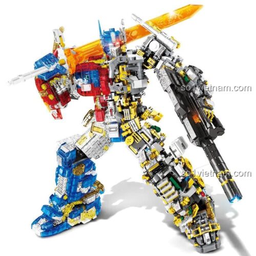 Mô hình robot Dark Leader Mecha 9220, một phiên bản khác của bộ lắp ráp Tank 9221. Sản phẩm dành cho con trai trên 6 tuổi.