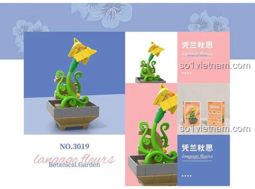 Đồ chơi mô hình TEC CREATORS 3019, bộ xếp hình chậu cây cảnh mini, món quà sáng tạo cho con gái.