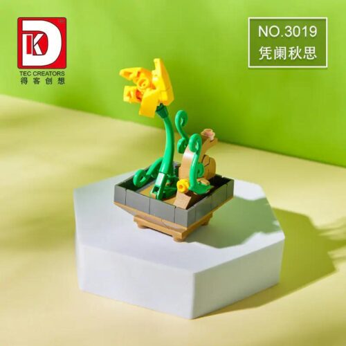 Bộ lắp ghép Chậu hoa Lan Can Mùa Thu TEC CREATORS 3019, mô hình hoa vàng tinh tế cho bé gái 8 tuổi, giá rẻ.