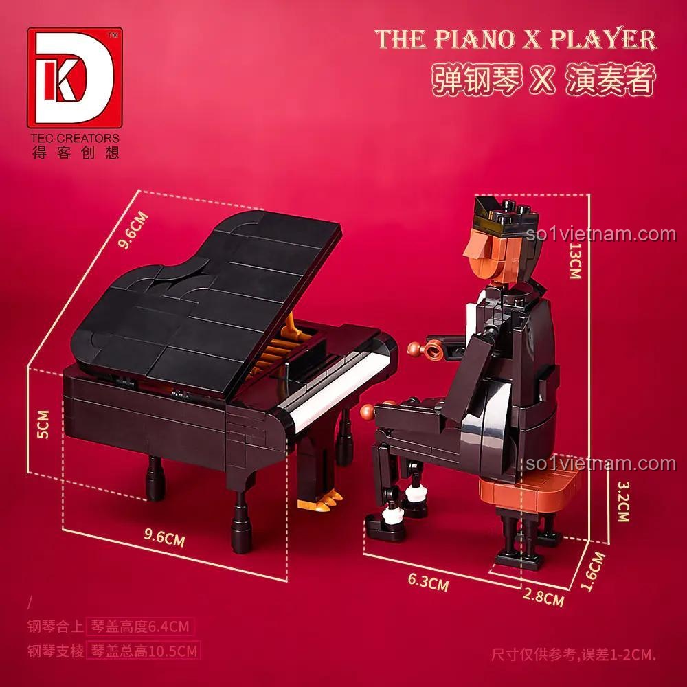 Bộ Lắp Ráp Nhạc Cụ 023 Dàn Nhạc Giao Hưởng Performer, mô hình piano và nhạc công với kích thước chi tiết, phù hợp bé trai bé gái 8 tuổi, đáng tiền.
