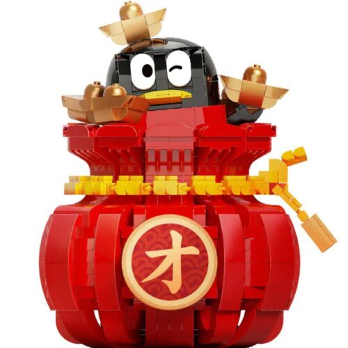 Bộ lắp ghép Chim cánh cụt QQ Rồng May Mắn Tài Năng, linh vật may mắn cho bé 6 tuổi, giá rẻ.