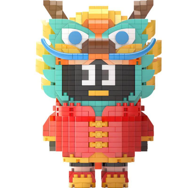 Bộ lắp ghép Tencent QQ QQ-Long-Tu Rồng Con Q hộp, đồ chơi mô hình Rồng May Mắn, quà Tết Nguyên Đán cho bé 6 tuổi, giá tốt.