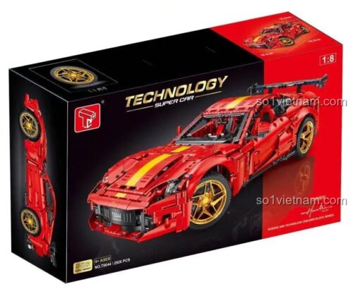 đồ chơi mô hình TGL T5044, hộp sản phẩm siêu xe Ferrari 812, bộ lắp ráp cho bé trai 8 tuổi, chất lượng cao