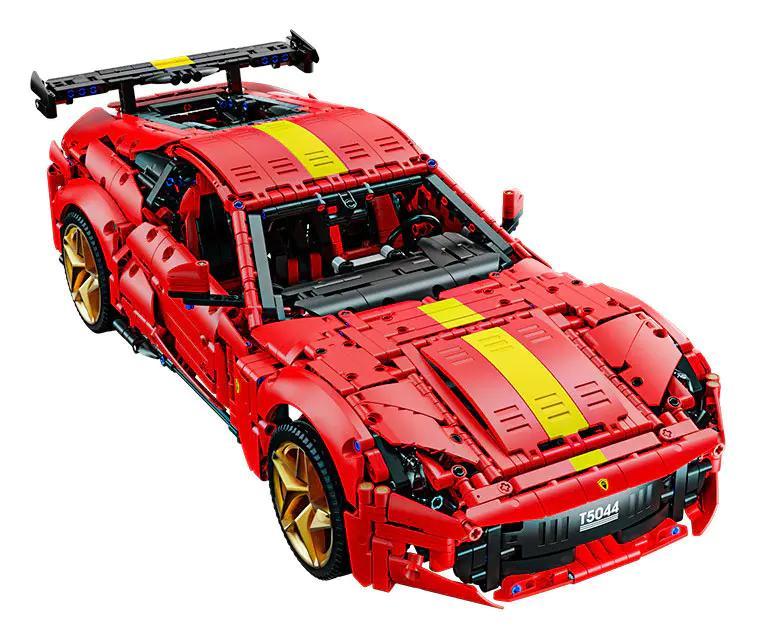 bộ lắp ráp Siêu xe Ferrari 812 TGL T5044, mô hình xe thể thao đỏ vàng, đồ chơi cho con trai 8 tuổi, giá tốt