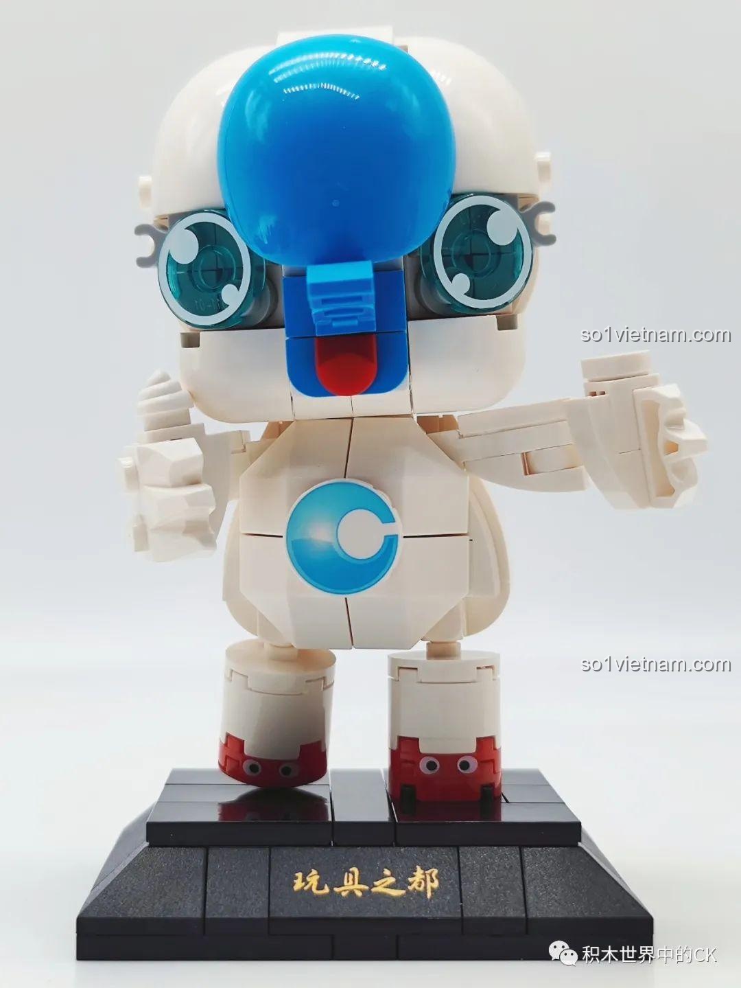 Tổng thể bộ đồ chơi Linh vật Teng của Hiệp hội Trừng Hải cho bé trên 6 tuổi sau khi lắp ráp xong, một thành quả tuyệt vời.