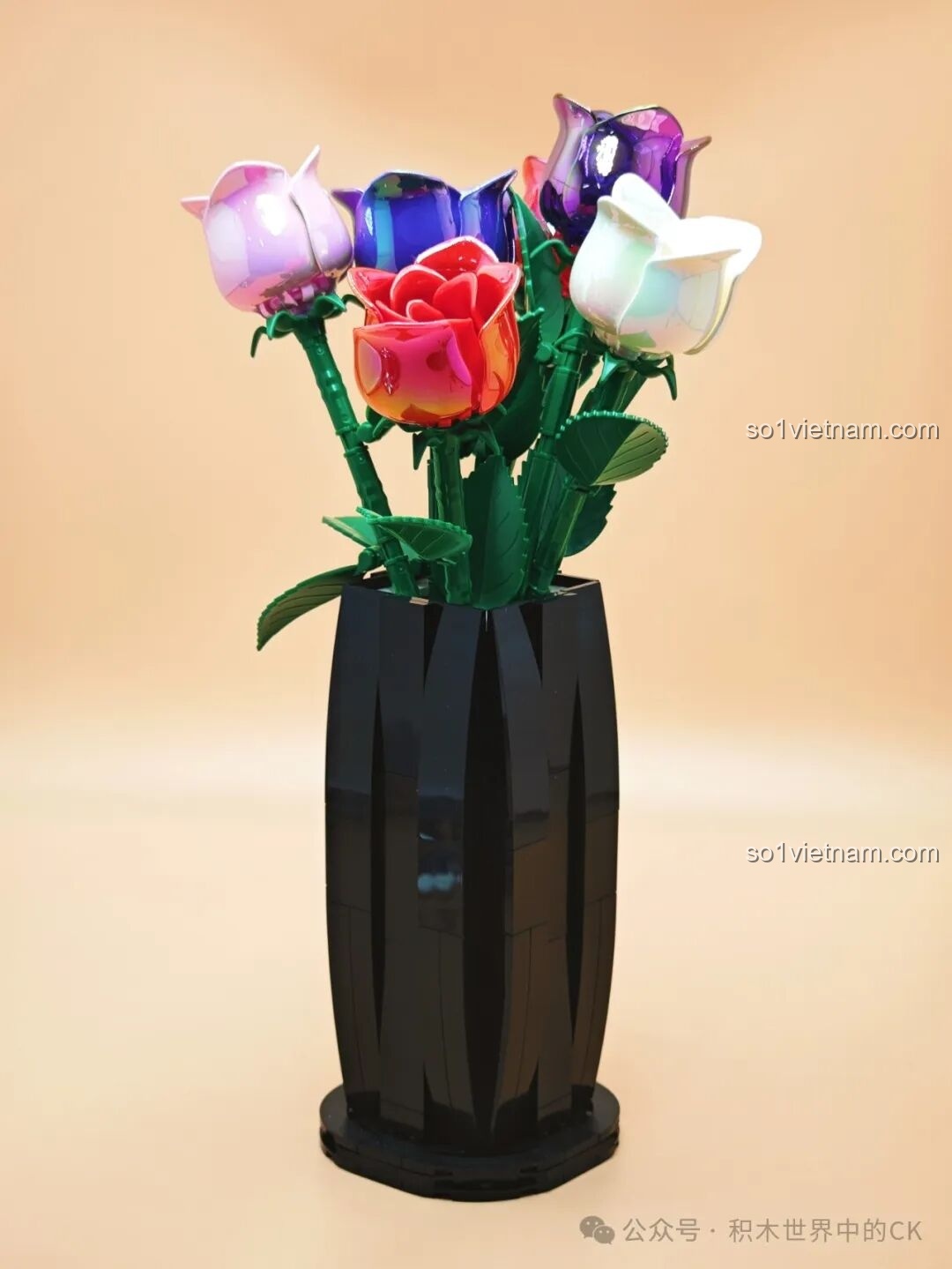 Thành phẩm bông hoa hồng ZHEGAO màu đỏ rực rỡ