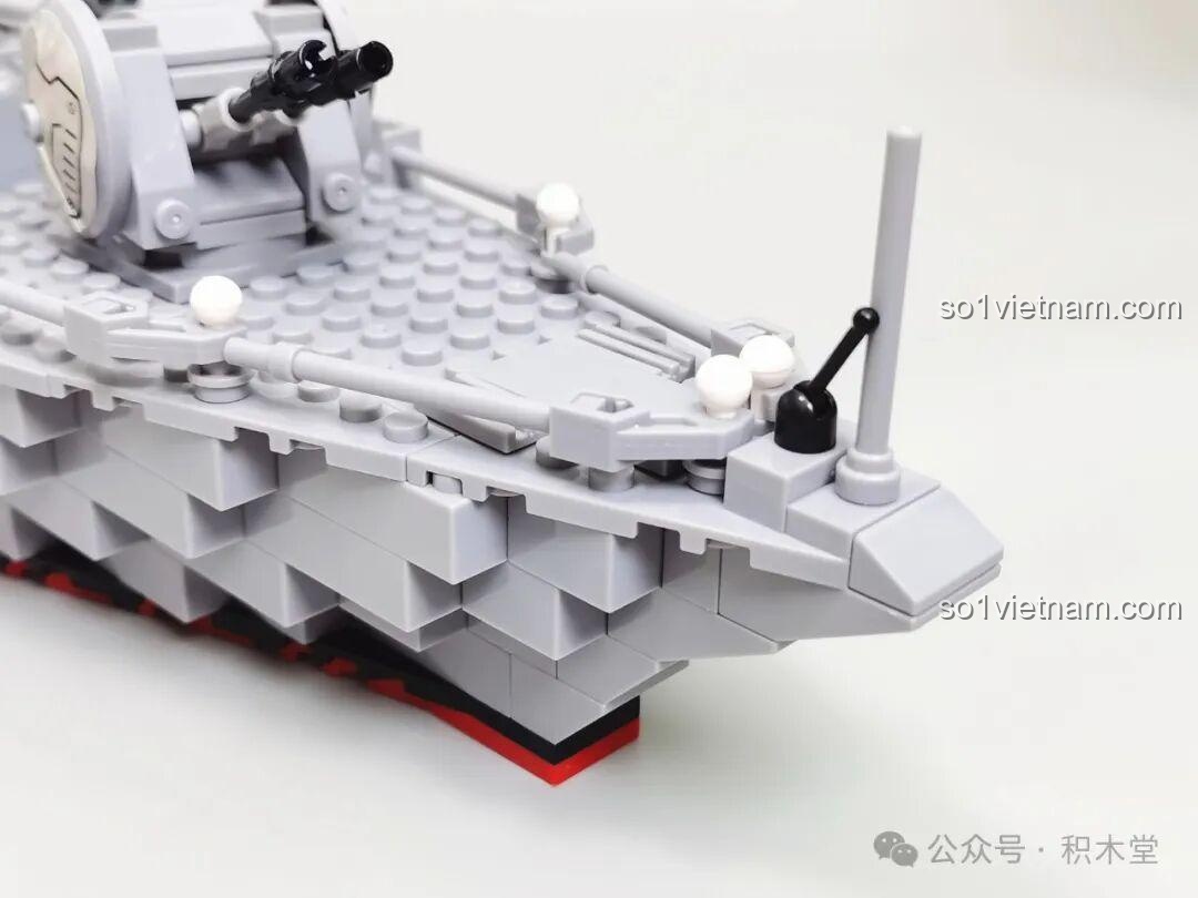 Toàn cảnh mô hình tàu khu trục tên lửa lớn JIQILE 42046 sau khi hoàn thiện