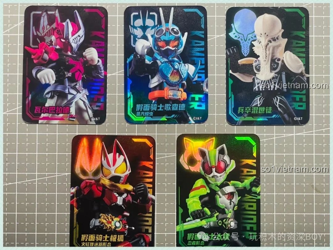 Bộ sưu tập 5 thẻ bài độc đáo từ BLOKEES Kamen Rider Epoch All-Stars Edition Vol. 1, đánh giá BLOKEES 74201.
