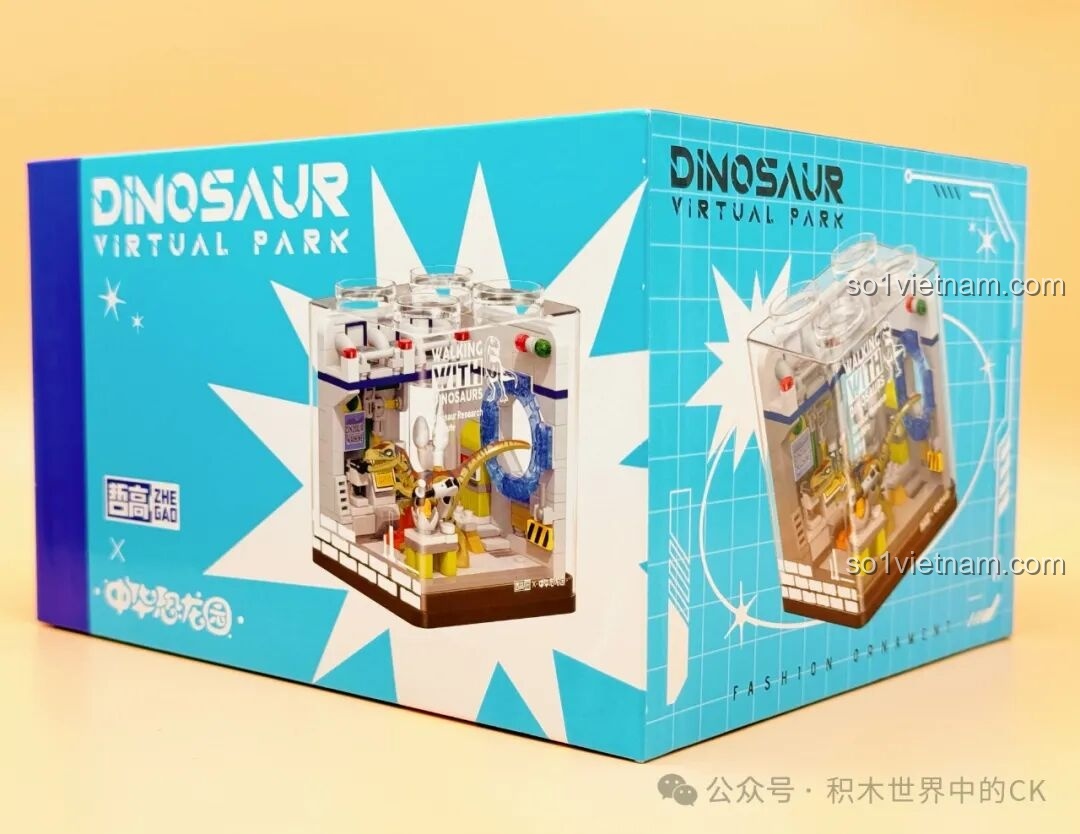 Thiết kế đồ họa màu xanh dương của vỏ hộp ZHEGAO 971013, mang phong cách khoa học viễn tưởng.