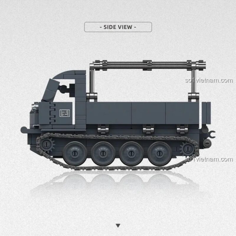 Góc nhìn ngang của đồ chơi lắp ráp Xe Bán Xích Quân Sự RSO/01 3, mô hình Third Party cho bé trai 6 tuổi, ưu đãi tốt.