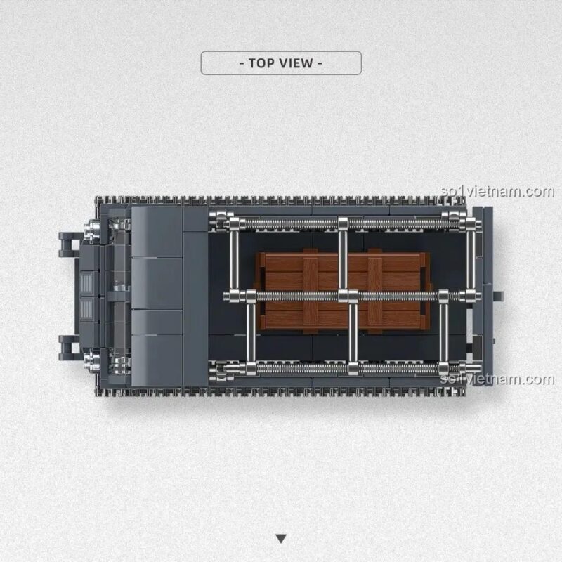 Góc nhìn từ trên xuống của bộ lắp ghép Xe Kéo Bánh Xích RSO/01 300003, mô hình quân sự Third Party cho bé trai 6 tuổi, giá hời.