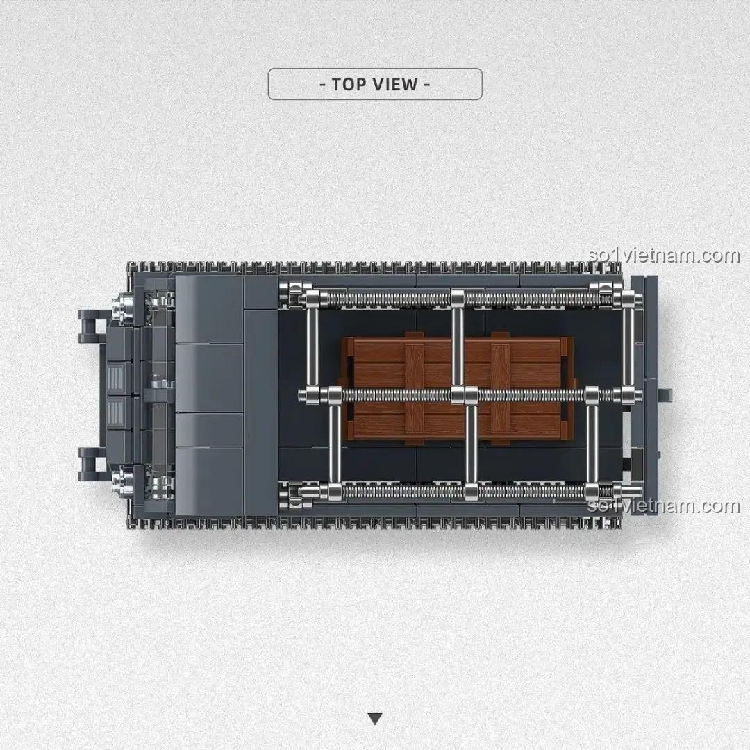 Góc nhìn từ trên xuống của bộ lắp ghép Xe Kéo Bánh Xích RSO/01 300003, mô hình quân sự Third Party cho bé trai 6 tuổi, giá hời.