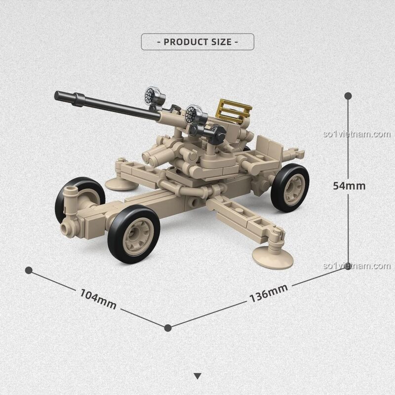 Third Party 300011 Bộ Lắp Ghép Pháo Phòng Không Bofors 40mm Kích Thước Mô Hình, Tỉ lệ 1:35, 402 mảnh, 6+ tuổi, Con trai, Giá tốt